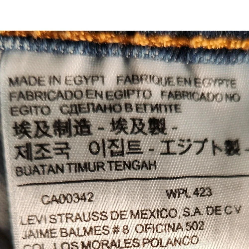 Levi's Jeans Mens 36x30 502 Regular Taper Blue Denim Stretch 29507-0004 EUC